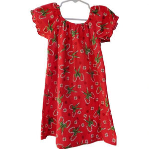 Handmade Boutique-style Girl's 4T Christmas Dress, Red, Candycane Peppermint